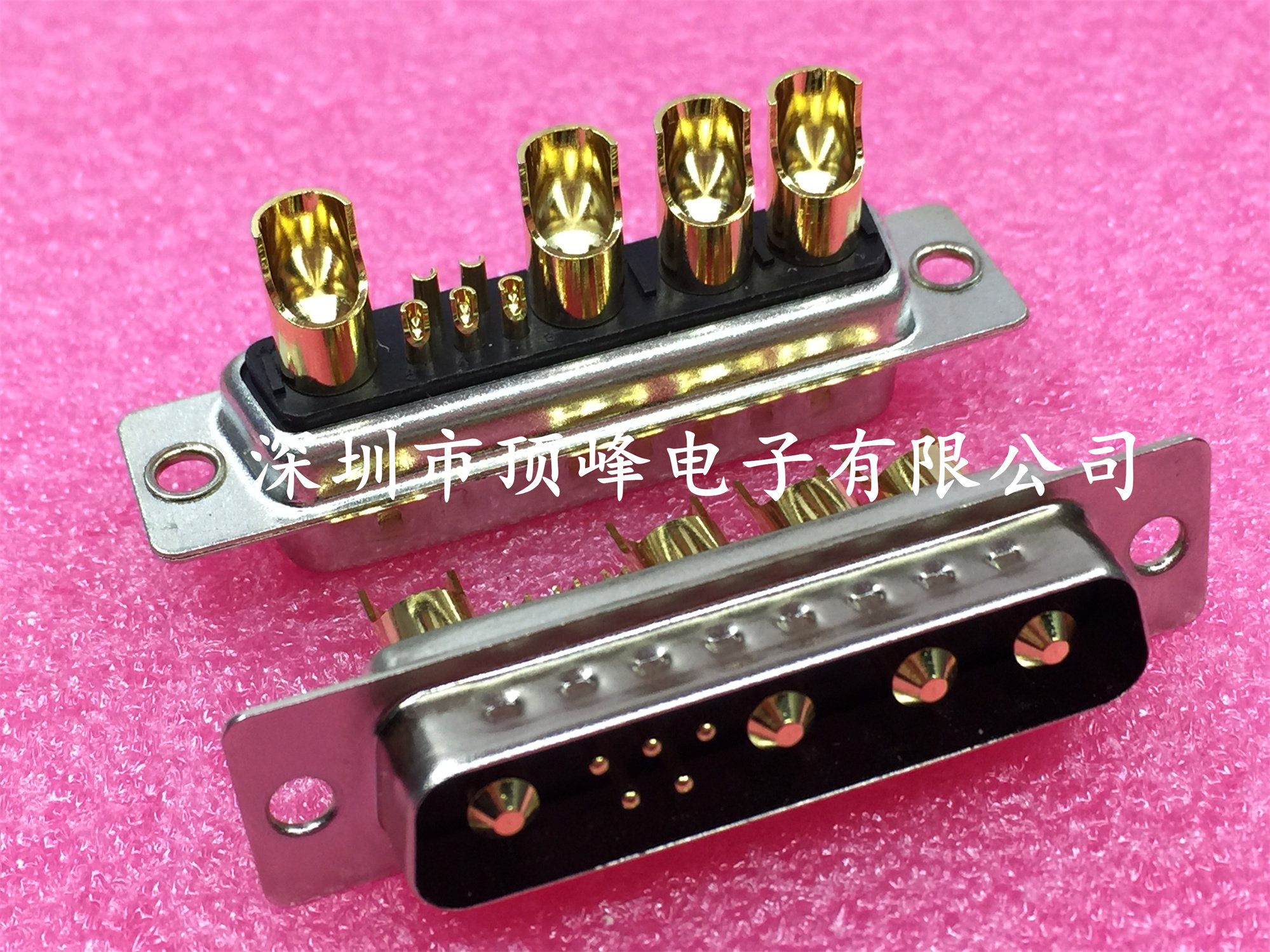 High current 9W4 male and female head car needle solid needle welding wire type 5 4 environmental protection gold-plated current 30A