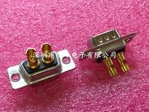Rectangular heavy-duty connector 2W2 male high current 2-core pin solder wire type environmentally friendly gold-plated dbhead type