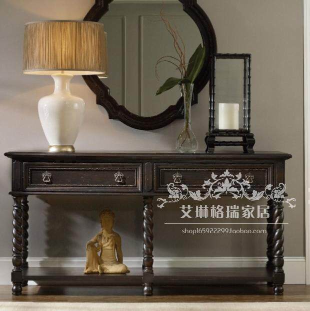 American countryside retro doing old Xuanguan Table door hall Decorative Bench style European-style Living room Decorative Table Aisle Cabinet