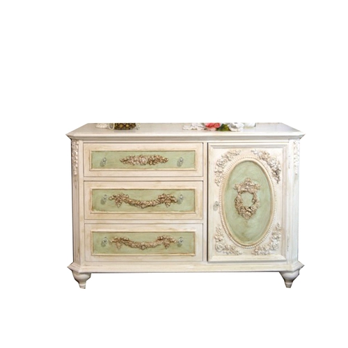 Американская резное сплошное дерево ведро шкаф французский ретро старый спальня однопродуманная шкаф для хранения гостиной, шкаф для еды на крыльце