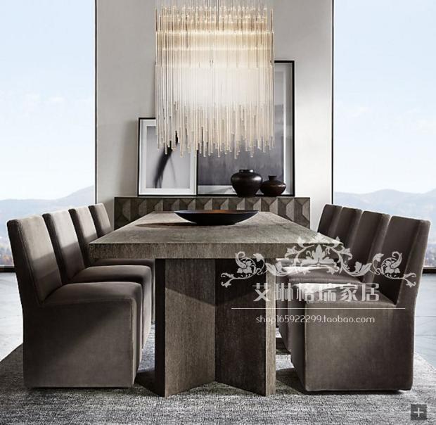 Retro Long Table American Solid Wood Conference Table and Table Training Table Manager Table Original Design Furniture