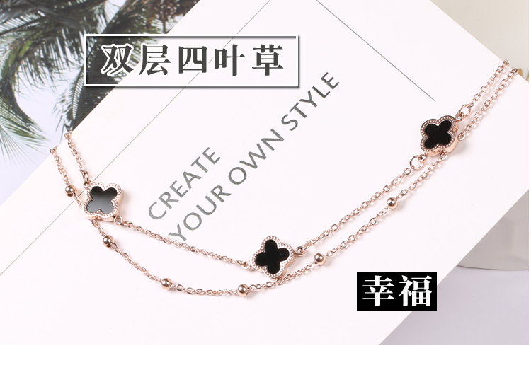 Thép titan vòng chân nữ không phai rose gold chuỗi chân Hàn Quốc phiên bản của Sen đơn giản cá tính thủy triều mật ong chuông mắt cá chân cổ chuỗi