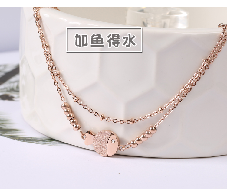 Thép titan vòng chân nữ không phai rose gold chuỗi chân Hàn Quốc phiên bản của Sen đơn giản cá tính thủy triều mật ong chuông mắt cá chân cổ chuỗi