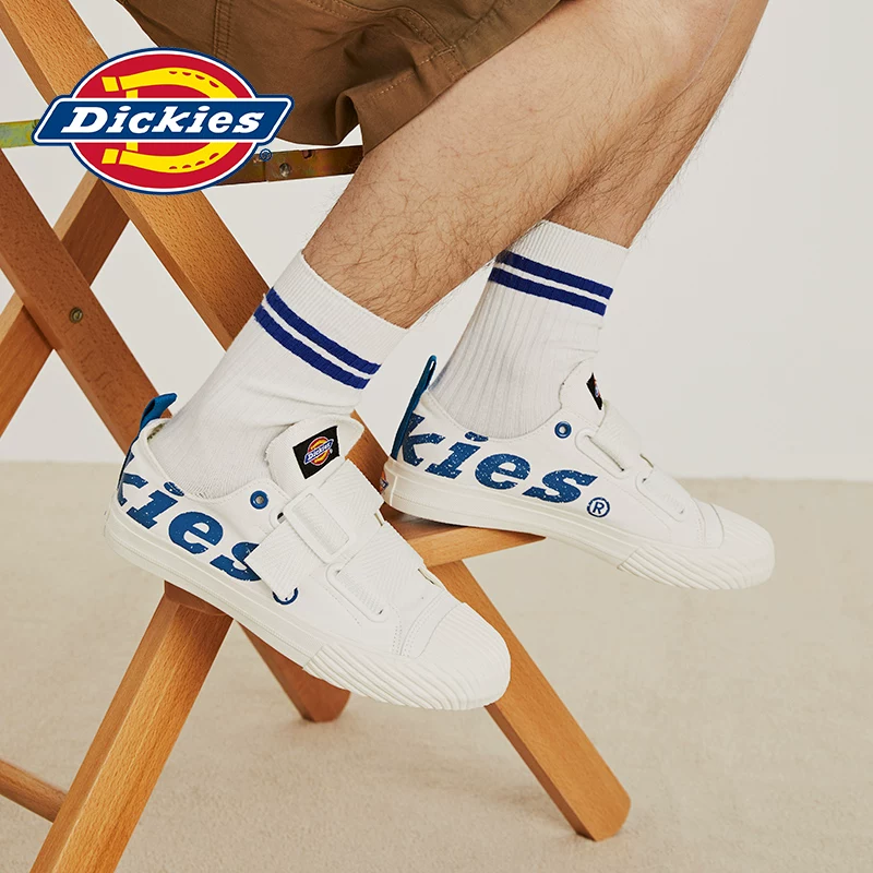 Мужские белые канвасовые туфли Dickies 2022 нового зимнего сезона, модная обувь осень-зима для ленивых повседневных мужских туфель