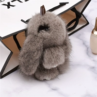 Шкура ослика серая, волосы норки 11см.