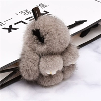 Шкура ослика серая, волосы норки 8см.