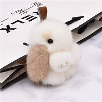 Мех норки белый плюс хаки 8см