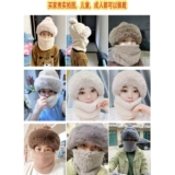 Зимняя шапка, комбинезон, демисезонный удерживающий тепло шарф, увеличенная толщина, в корейском стиле