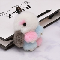 Мех норки сине-розового цвета 8 см.