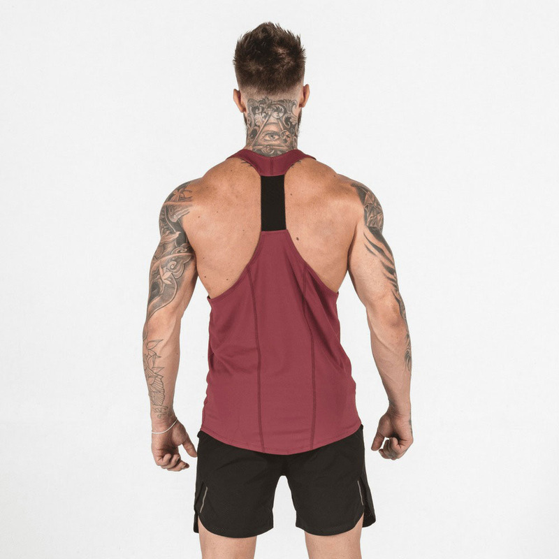 Fitness Clothing Sports Vest I-Shaped Vest Sleeveless Equipment Training Running Tight Quick-Drying Elastic Large Size Men's Trendy