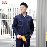 Джинсовый износостойкий комбинезон, осенний лонгслив, увеличенная толщина, защита от ожогов