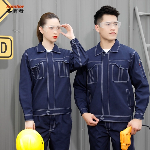 Джинсовый износостойкий комбинезон, осенний лонгслив, увеличенная толщина, защита от ожогов