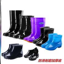 Spring and summer mens rain boots light rain shoes mens adult water boots rubber shoes non-slip waterproof fishing shoes non-slip overshoes water shoes