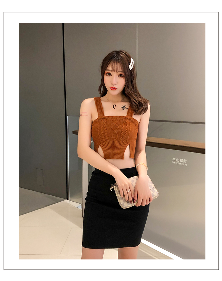 Phụ nữ mùa hè phiên bản Hàn Quốc của vest đơn giản và linh hoạt màu cơ bản mỏng Slim rốn đoạn ngắn lộ ra là mỏng mặc áo crop top - Áo ba lỗ quần áo nữ