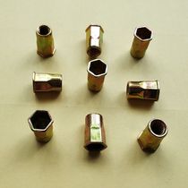 Countersunk head half hexagon rivet nut iron small countersunk head half hexagon pull nut m8