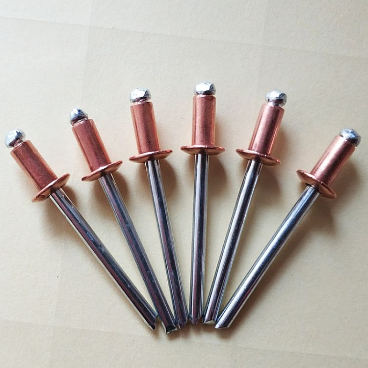 GB12618 opening type flat round head pumping core rivet copper rivet copper pull nail copper pumping core rivet 4 * 8