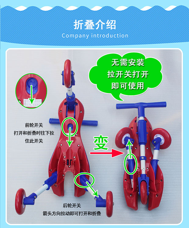 xe điện cân bằng homesheel Phanh gấp yo xe bé tập đi 1-3 tuổi xe tay ga trẻ em ba bánh cân bằng trẻ sơ sinh - Smart Scooter bán xe thăng bằng