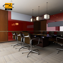 Office carpet meeting room office building stripe square carpet commercial engineering PVC splicing full Shop B1 flame retardant