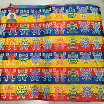 Buddha hall decoration custom auspicious eight treasures machine embroidered satin fabric production bag warp cloth tablecloth and other good quality