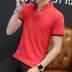 HEILAN FUKM HOME Nam Áo thun ngắn tay cotton Mùa hè Mới đứng Cổ áo Cổ áo Giới trẻ Xu hướng nam áo polo nam hàng hiệu Áo phông ngắn