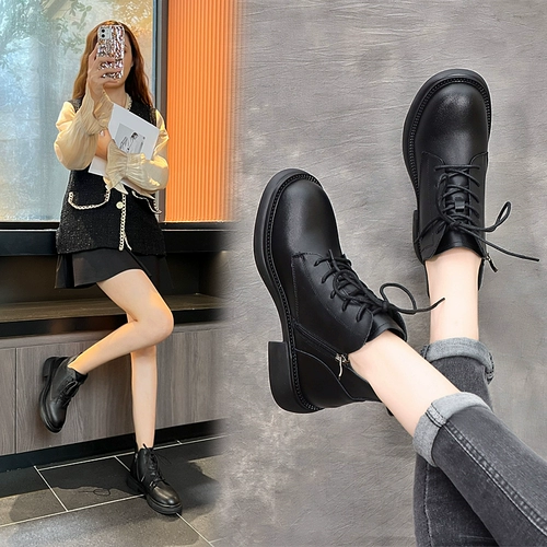 Martens, ботинки для кожаной обуви, обувь в английском стиле, короткие сапоги, из натуральной кожи, 2024 года, в британском стиле, большой размер