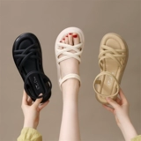 Летние сандалии, нескользящая обувь, комфортная модная универсальная подходит с юбкой для отдыха