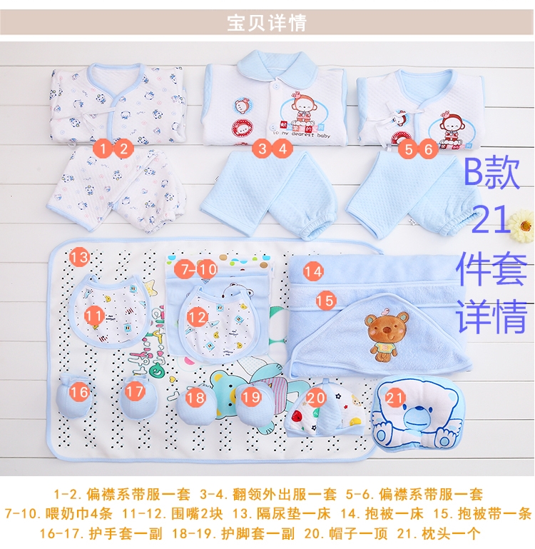 Sơ sinh bộ quà tặng mùa hè cotton mùa xuân và mùa thu nam giới và phụ nữ bé 0-3 tháng quần áo bé nguồn cung cấp spree