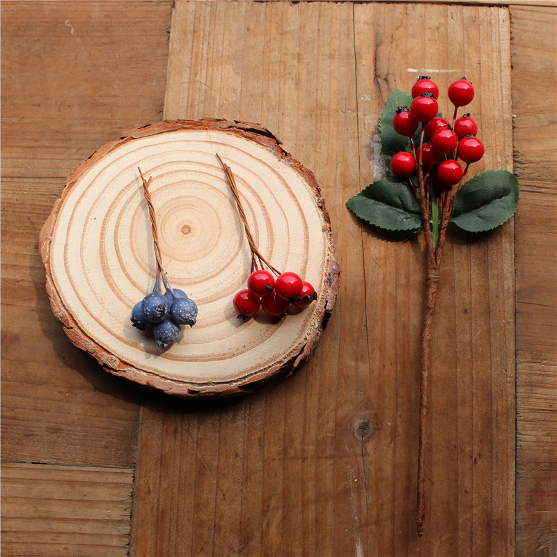 Photographic Props Simulation Fruits Handmade Blueberry Red Pomegranate Berries Head Accessories Package Decoration Red Beans Red Fruits