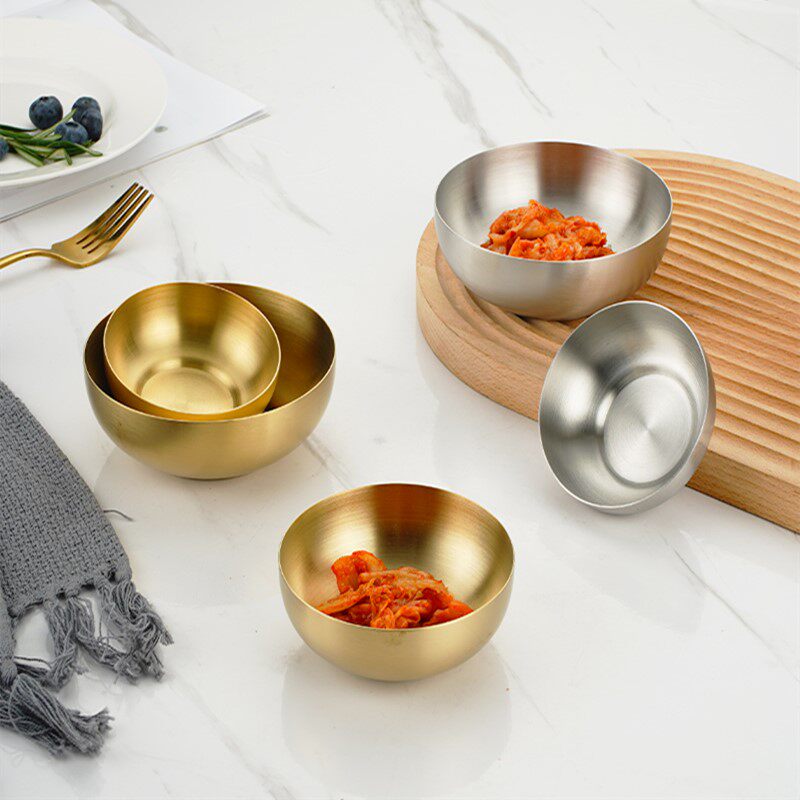 304 stainless steel kimchi bowl hot pot sauce bowl commercial cafeteria Korean barbecue restaurant tableware rice bowl