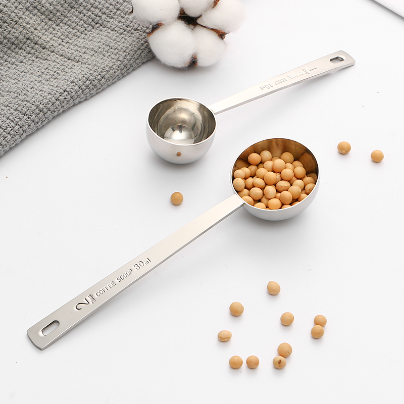 Coffee shop stainless steel coffee spoon 15ml dairy powder spoon measuring spoon of fruit powder spoon in dining room 30ml