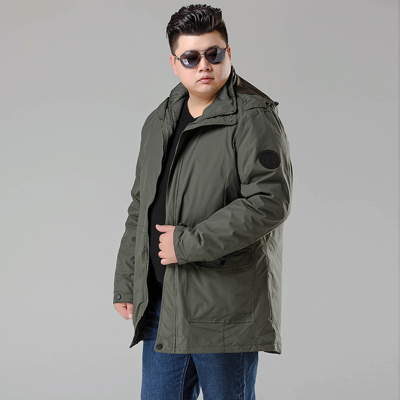 Middle-aged men's coat winter quilted jacket warm cotton clothes Medium and long version fat fat fat clothes large size cotton coat men