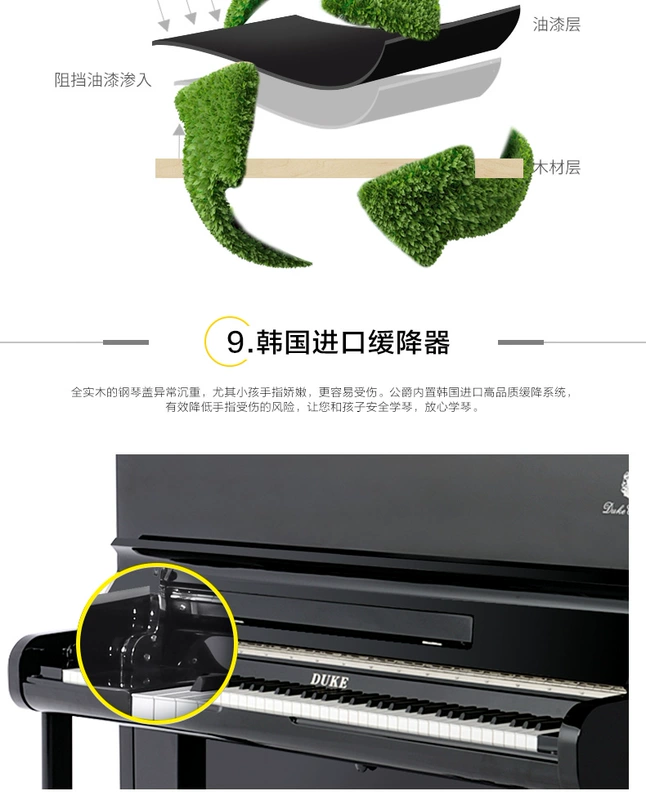 Duke Piano Duke piano 123G2 piano thẳng đứng Mới thử nghiệm thực hành tại nhà chuyên nghiệp chơi piano - dương cầm