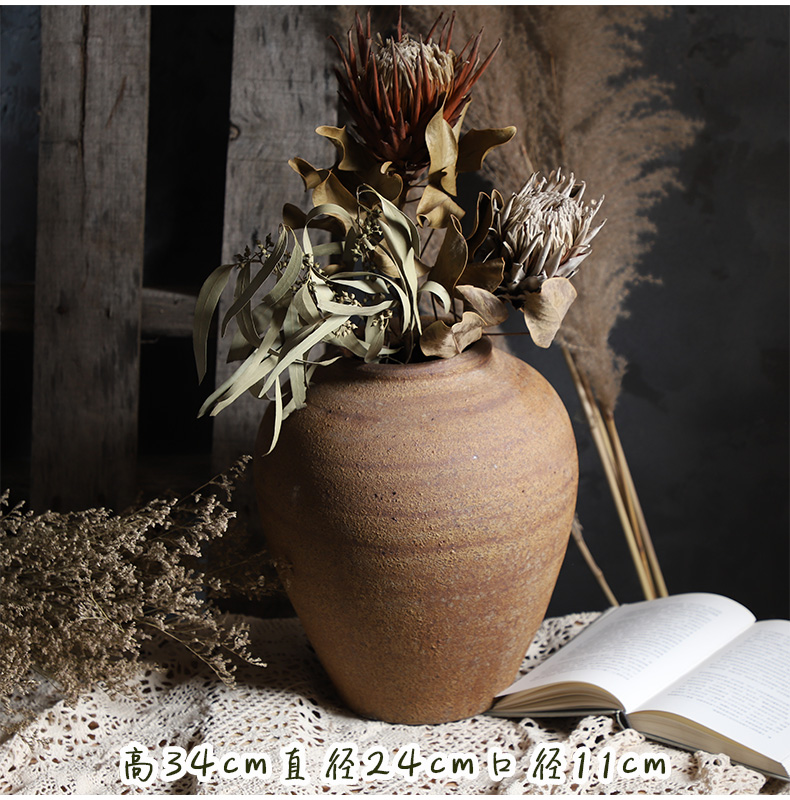 Jingdezhen checking ceramic coarse TaoHua machine dry flower arranging flowers furnishing articles zen tea room vases, ceramic flower pot POTS