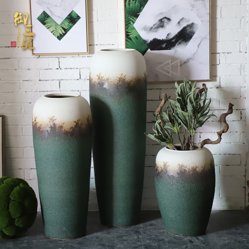 Ceramic vase of large sitting room simulation flower flower arranging furnishing articles contracted and I European retro dried flowers villas suit