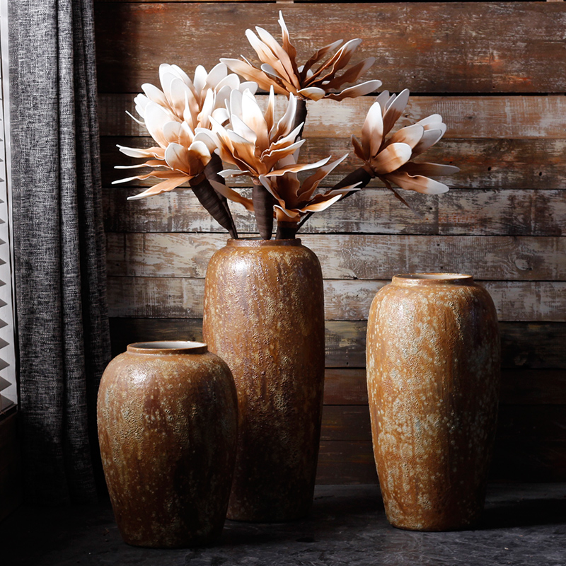 Ground vase manually restoring ancient ways is dried flowers thick courtyard mall flower implement earthenware pottery jar archaize hydroponic flower pot