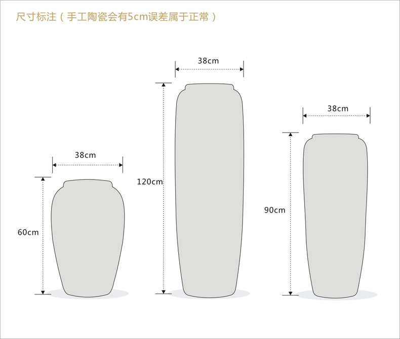 Modern European American jingdezhen ceramic floor vase club hotel furnishing articles sitting room window flower POTS