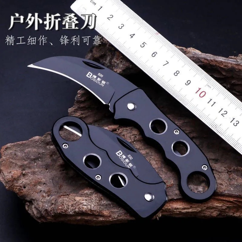 Battle Wolf Carry-on Small Knife Folding Knife High Hardness Anti-Body Cutter Bending Knife Open Edge Knife Mini Short Knife Outdoor Eagle Claw Knife