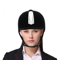 Equestrian helmet Black riding hat Horse with accessories Removable washing club Childrens adult breathable plus suede windproof