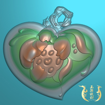 lotus lotus heart shaped sign fine carving jade carving