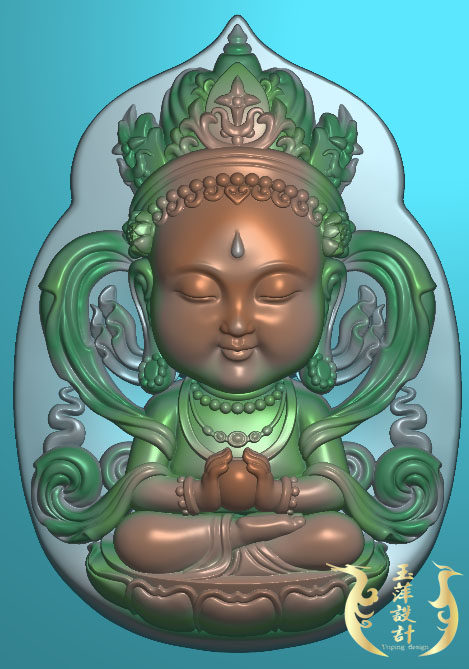 Guanyin Sitting Guanyin Baby Guanyin Fine Carving Diagram Jade Carving Diagram