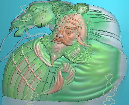 Figure Yue Fei Ma Finely Carved U Jade Sculpture