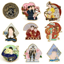 Metal badge custom Deyun society idol badge Personality creative LOGO badge company emblem Star support customization