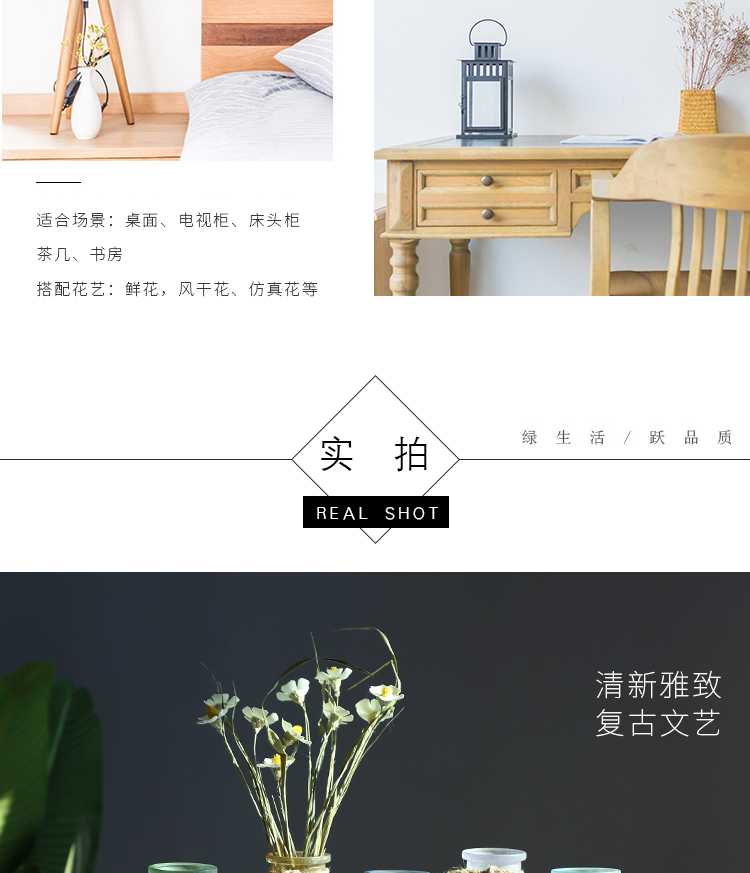 Bình thủy tinh sáng tạo trang trí phòng khách ánh sáng sang trọng hoa băng bình nổi chữ thủ công bình hoa khô hoa cắm hoa - Vase / Bồn hoa & Kệ bình trồng cây thủy sinh