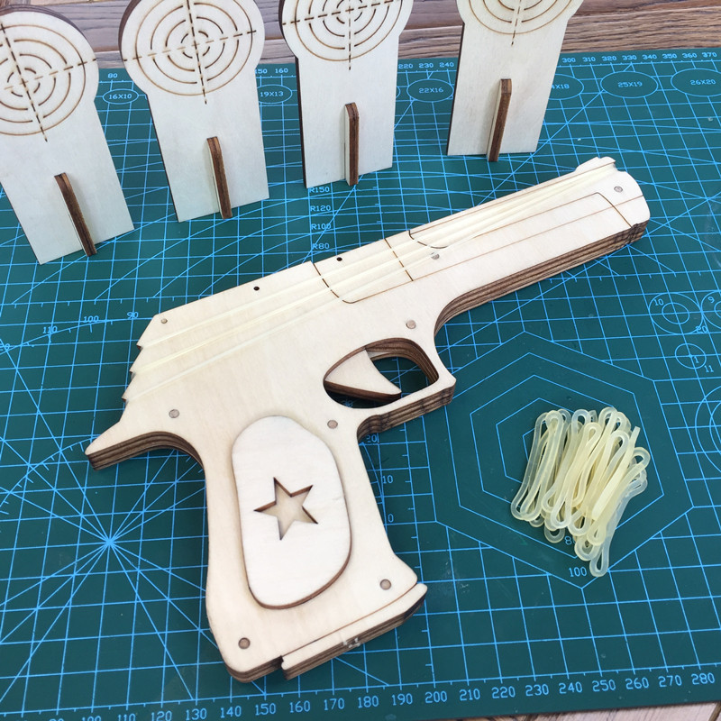 Wooden leather gluten connected to launch toy gun big child outdoor toy slingshot simulation soft slingshot interactive bow and arrow crossbow