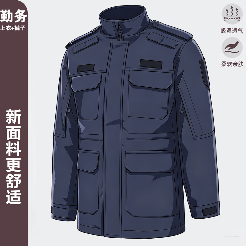 Authentic New-Style Auxiliary Duty Spring and Autumn Duty Training Uniform Civil Service Workwear Set Men's Security Training Jacket