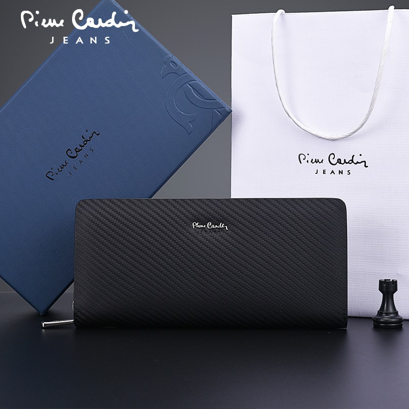 Pilkaden laced wallet men's long version genuine leather bullskin large capacity Multi-functional driver's certificate money clip integrated tide