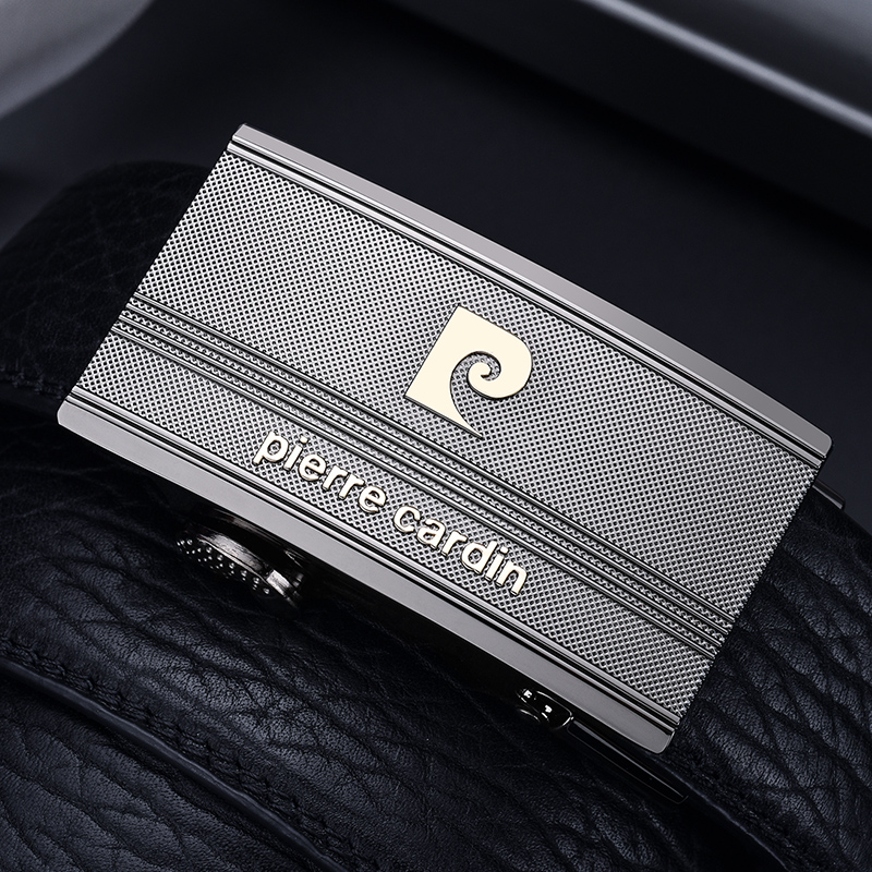 Pilkaden Leather Strap Man Bull Leather Automatic Buckle Genuine Leather Brief Middle Aged Belt Business Minimalist Youth Pants Strap