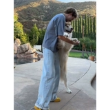 Синие джинсы, штаны, в американском стиле, изысканный стиль, свободный прямой крой