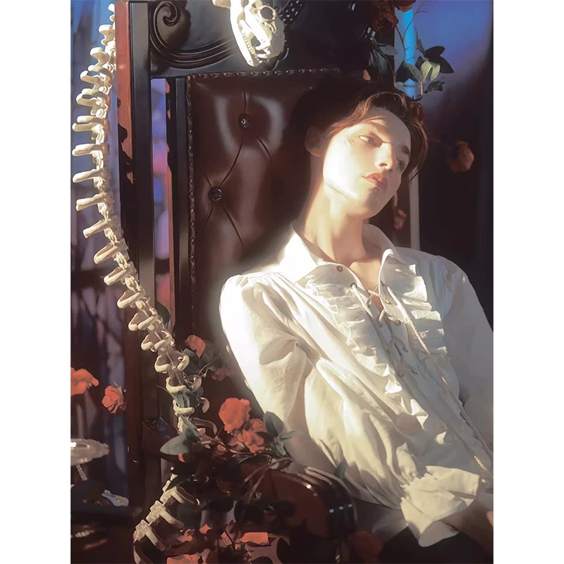 Рубашка, платье, французский стиль, хэллоуин, косплей, стильLolita