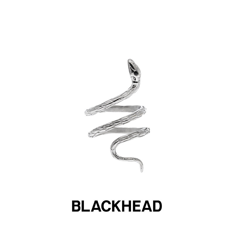 BLACKHEAD black head original design niche personality winding snake-shaped titanium steel couple ring for men and women